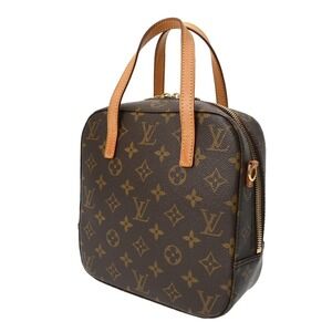Louis Vuitton Spontini Monogram Handbag Brown Canvas